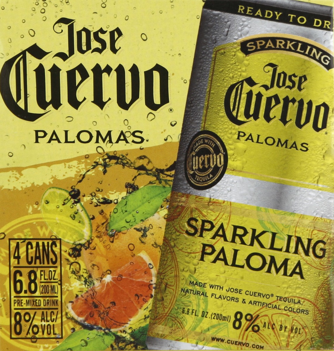 slide 3 of 6, Jose Cuervo Sparkling Margarita Paloma Ready to Drink Cocktail - 4-200 ml, 4 ct; 200 ml