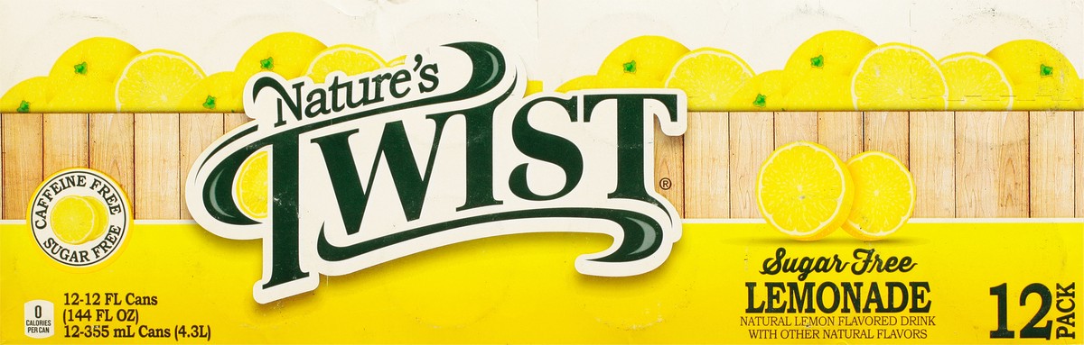 slide 9 of 14, Nature's Twist Sugar Free Lemonade 12 - 12 fl oz Cans, 12 ct; 12 fl oz