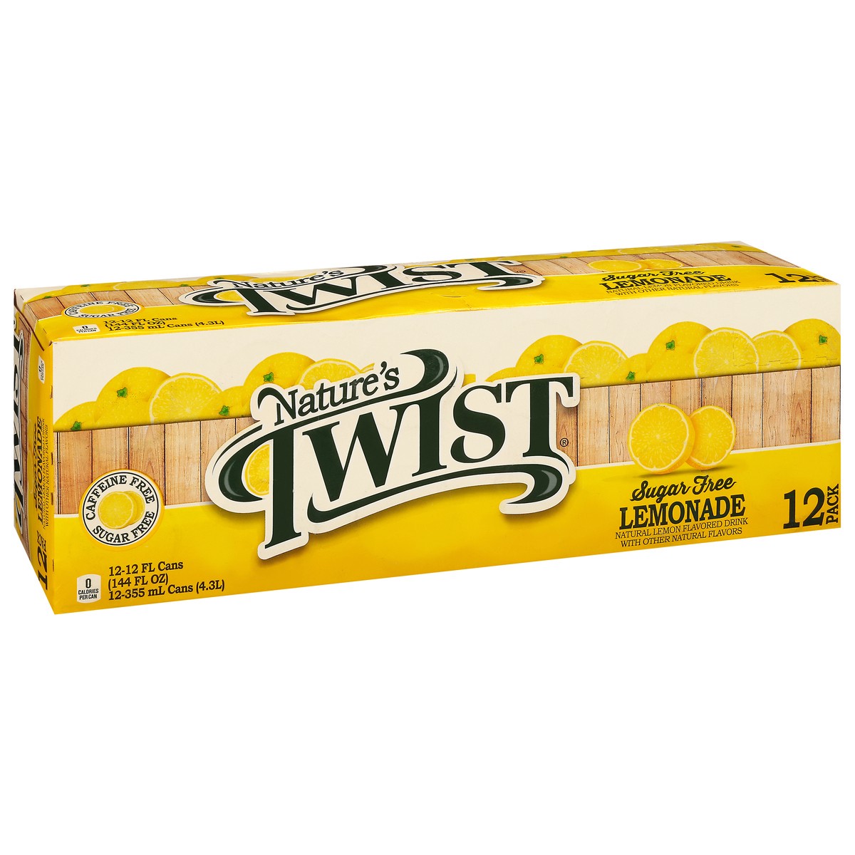 slide 4 of 14, Nature's Twist Sugar Free Lemonade 12 - 12 fl oz Cans, 12 ct; 12 fl oz