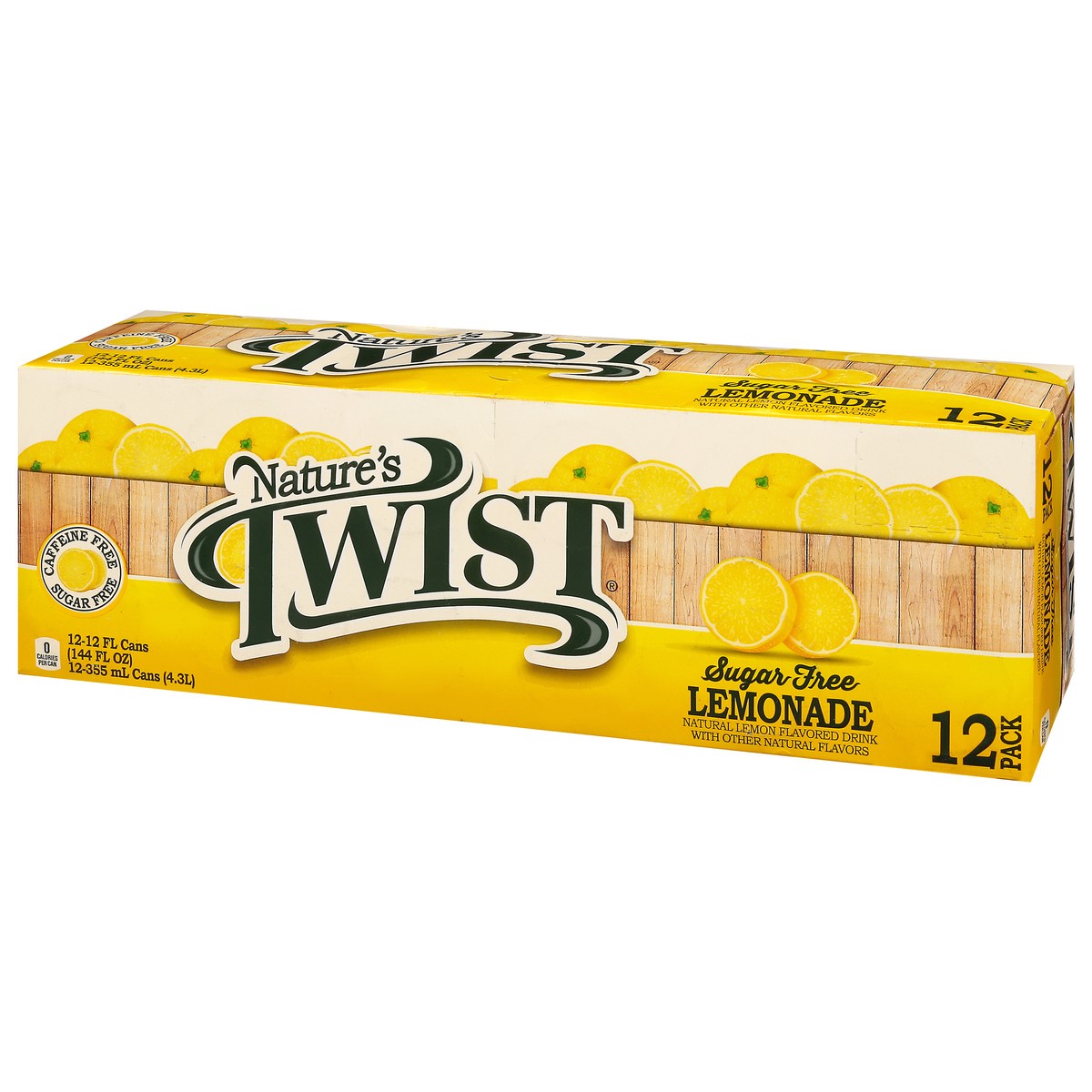 slide 10 of 14, Nature's Twist Sugar Free Lemonade 12 - 12 fl oz Cans, 12 ct; 12 fl oz