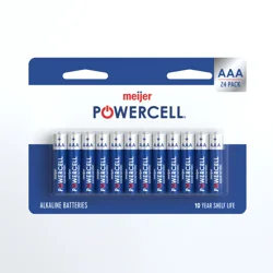 Meijer Powercell Alkaline Battery AAA, 24Pk