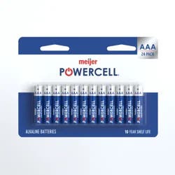 Meijer Powercell Alkaline Battery AAA, 24Pk