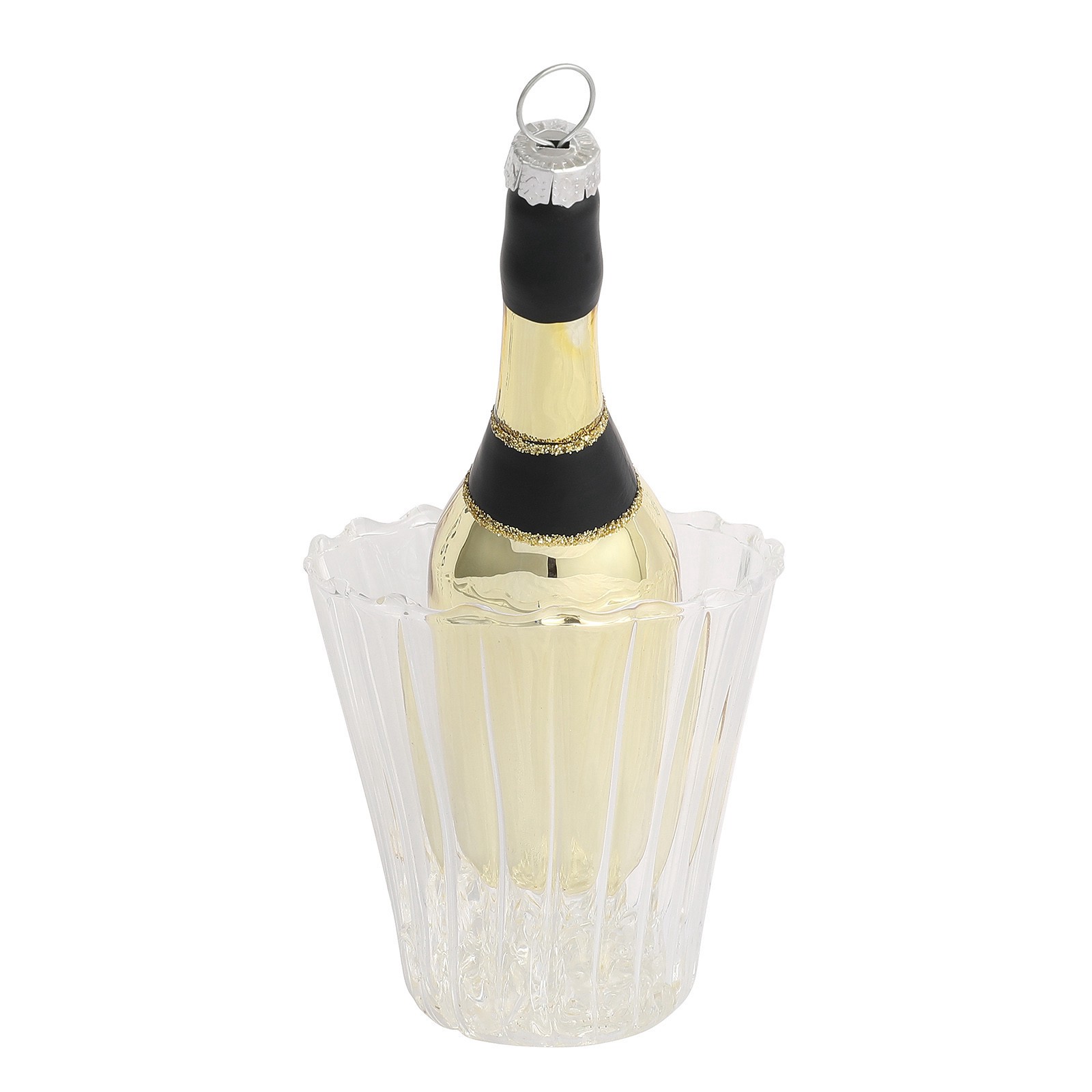 slide 2 of 3, 5.5" Bucket Of Champagne Glass Ornament By Ashland, 5.5 in
