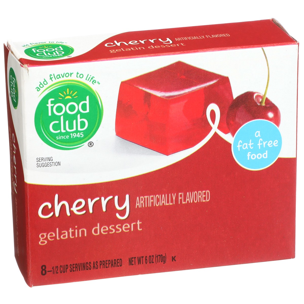 slide 4 of 8, Food Club Cherry Gelatin Dessert, 6 oz