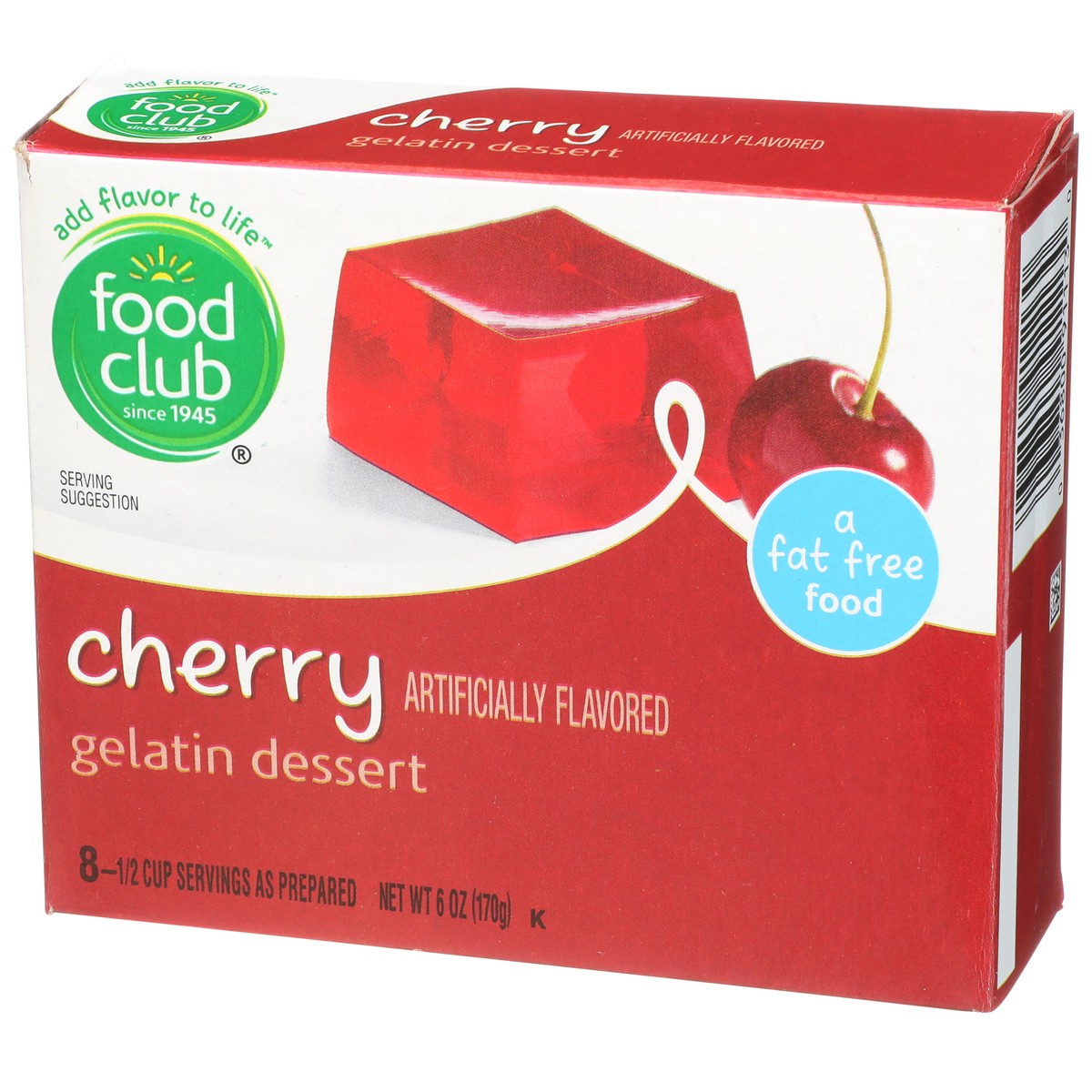 slide 7 of 8, Food Club Cherry Gelatin Dessert, 6 oz