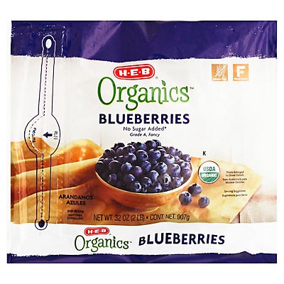 slide 1 of 1, H-E-B Organics Blueberries, 32 oz