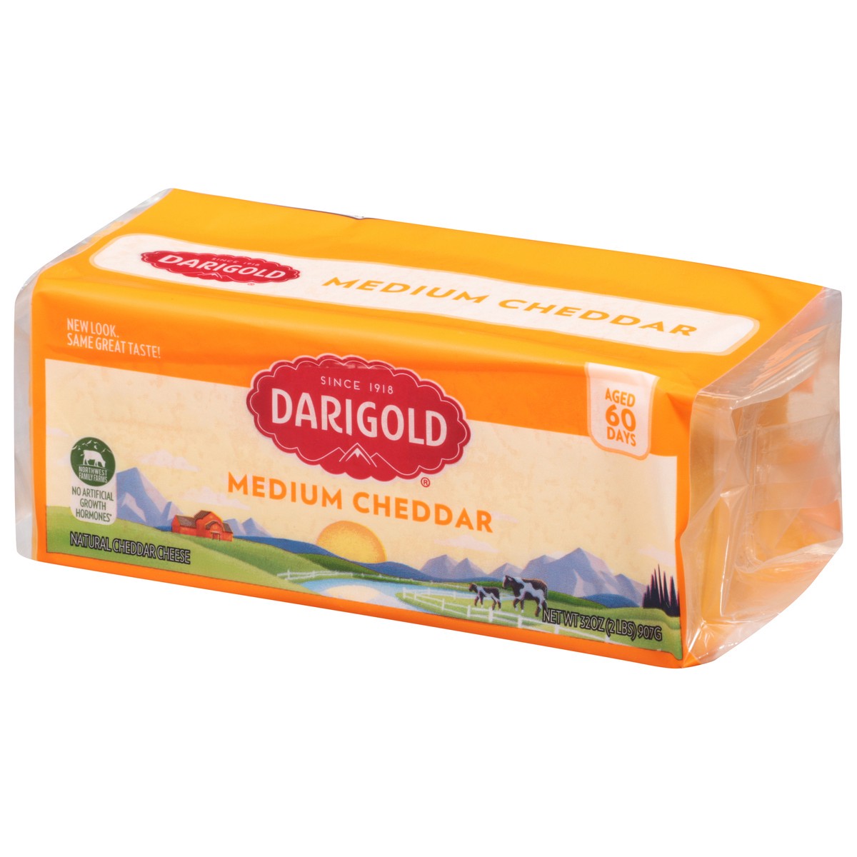 slide 2 of 9, Darigold Medium Yellow Cheddar Block, 32 oz