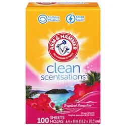 ARM & HAMMER Clean Scentsations Tropical Paradise Dryer Sheets 100 Each