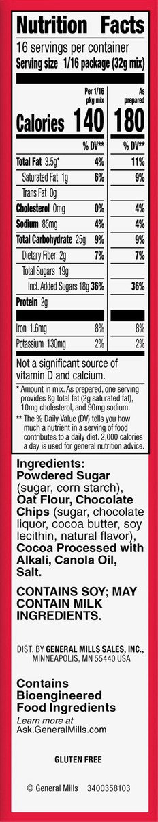 slide 10 of 14, Betty Crocker Oat-Tastic Dark Chocolate Brownie Mix, 18 oz, 18 oz