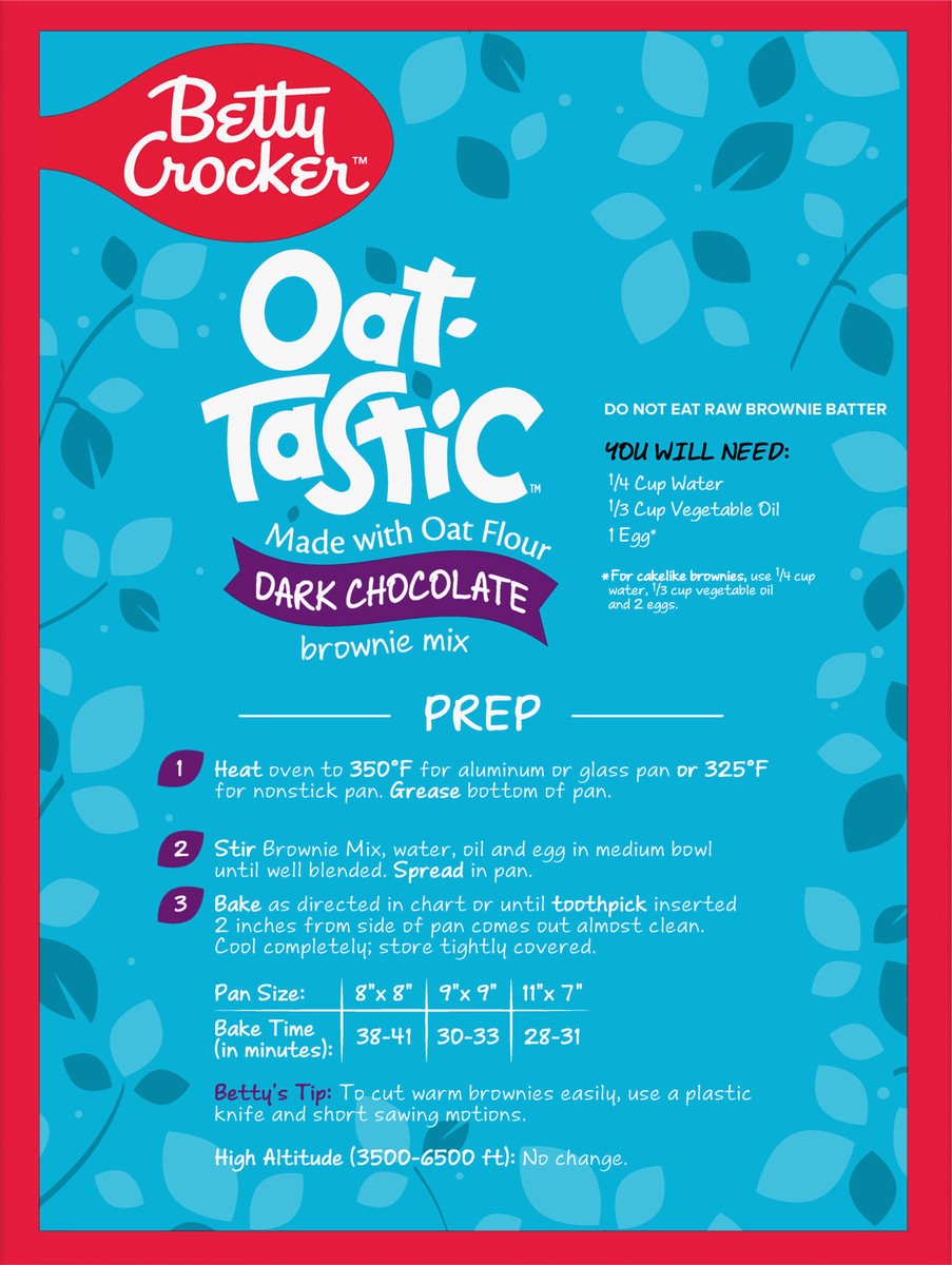 slide 2 of 14, Betty Crocker Oat-Tastic Dark Chocolate Brownie Mix, 18 oz, 18 oz