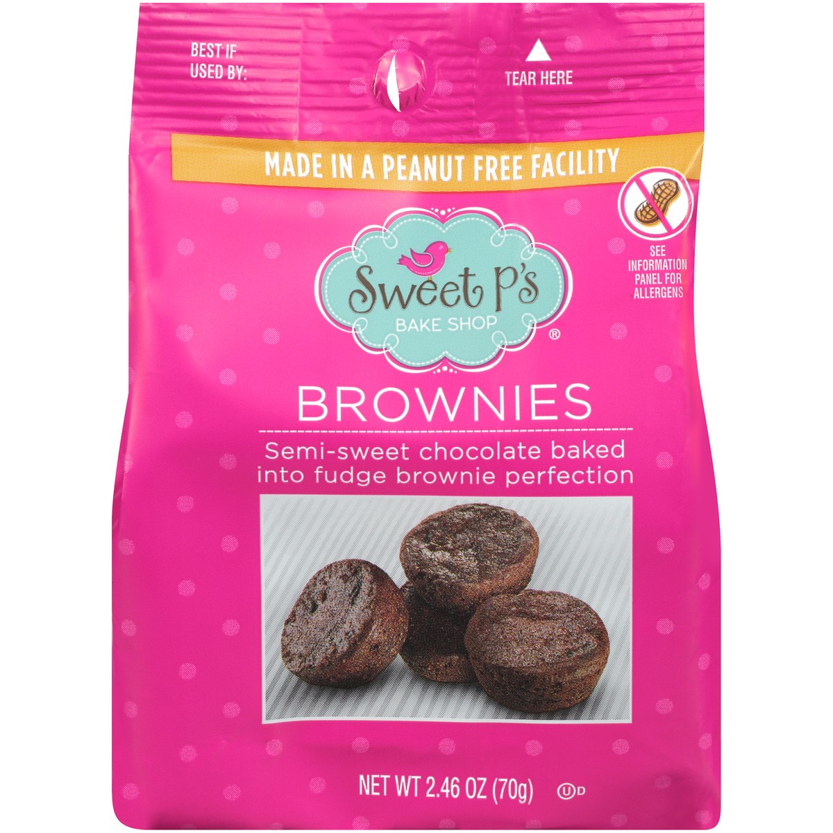 slide 1 of 10, Sweet P's Brownies, 2.46 oz