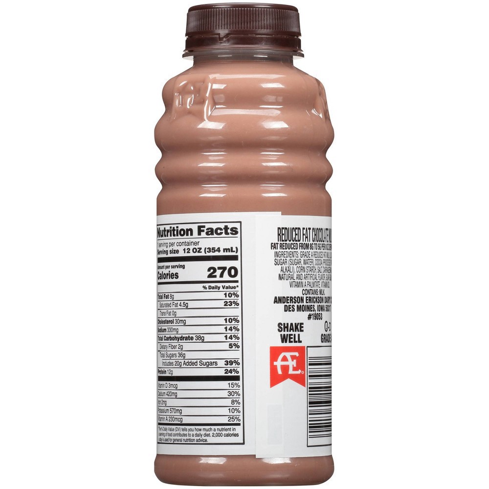 slide 2 of 5, Anderson Erickson Dairy Reduced Fat Chocolate Milk - 12 fl oz, 12 fl oz