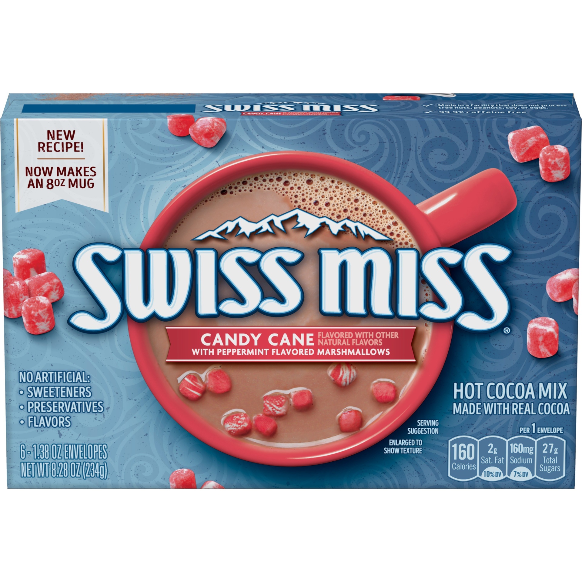 slide 1 of 1, Swiss Miss Hot Cocoa Mix Peppermint envelopes, 8.28 oz