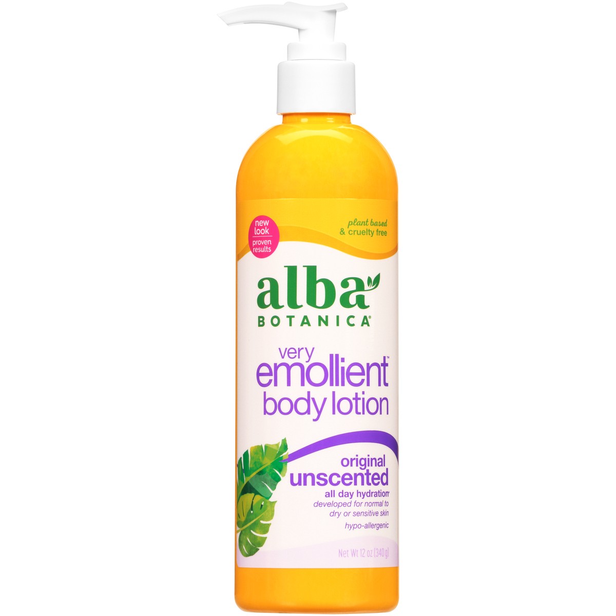 slide 4 of 7, Alba Botanica Botanica Unscented Body Lotion Very Emol, 12 oz