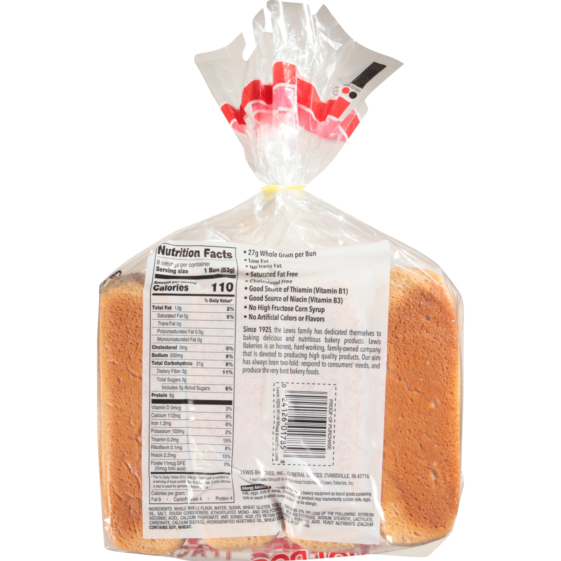 slide 6 of 8, Lewis Whole Wheat Hot Dog Buns, 14 oz