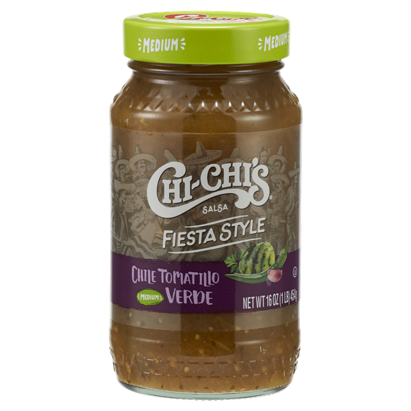 slide 1 of 1, Chi-Chi's Sauces Chi Chi's Fiesta Style Chile Tomatillo Verde Medium, 16 oz