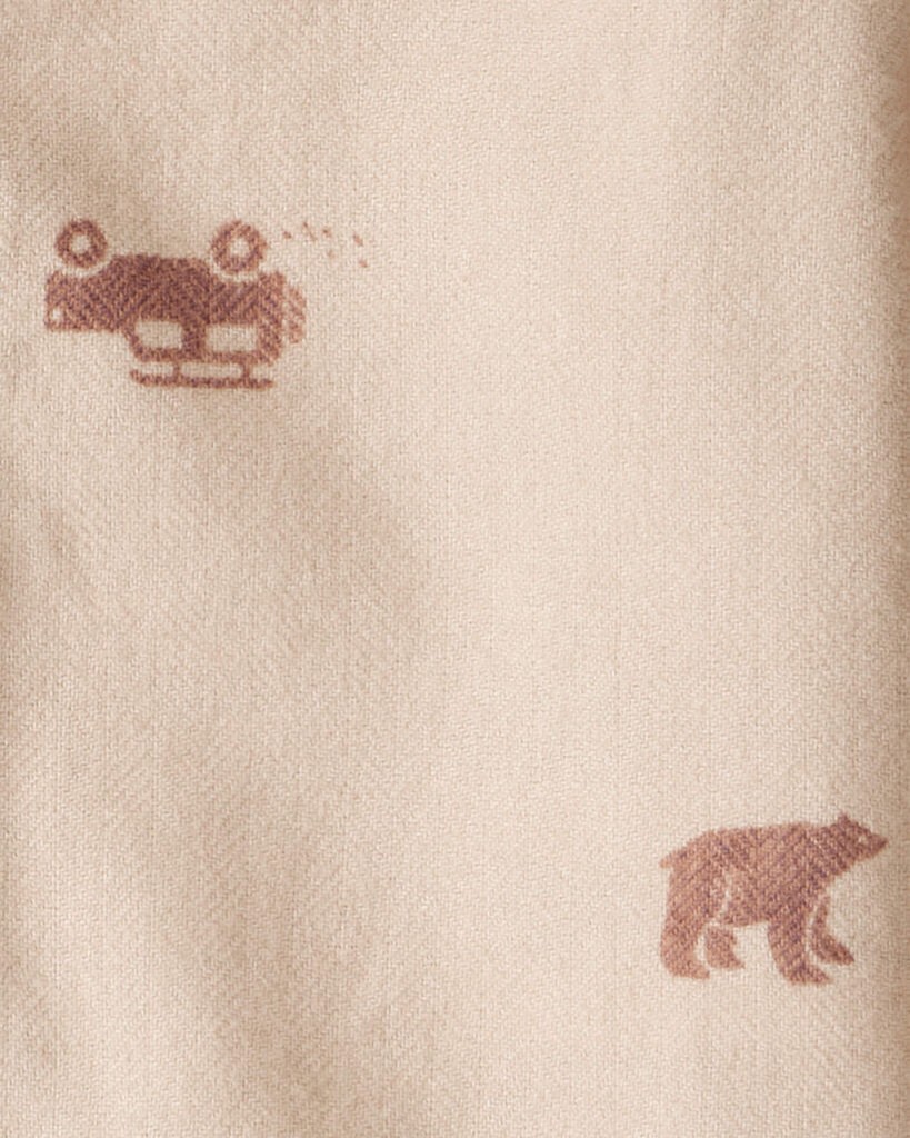 slide 2 of 2, Oshkosh Baby Boy Outdoor Camping Button-Down Shirt - Tan Beige 18M, 1 ct