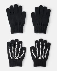 Carter's Carters Boys 2-Pack Skeleton Gloves - Black Black 4-7