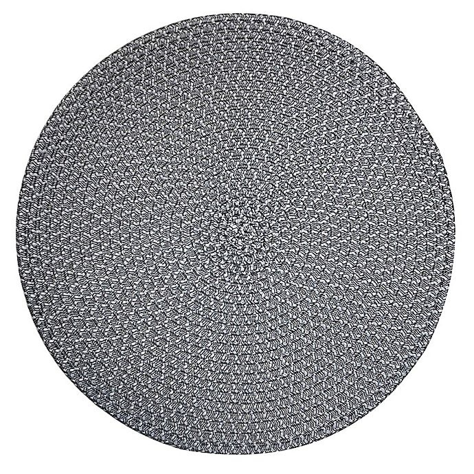 slide 1 of 1, Simply Essential Round Braid Placemat - Grey, 1 ct