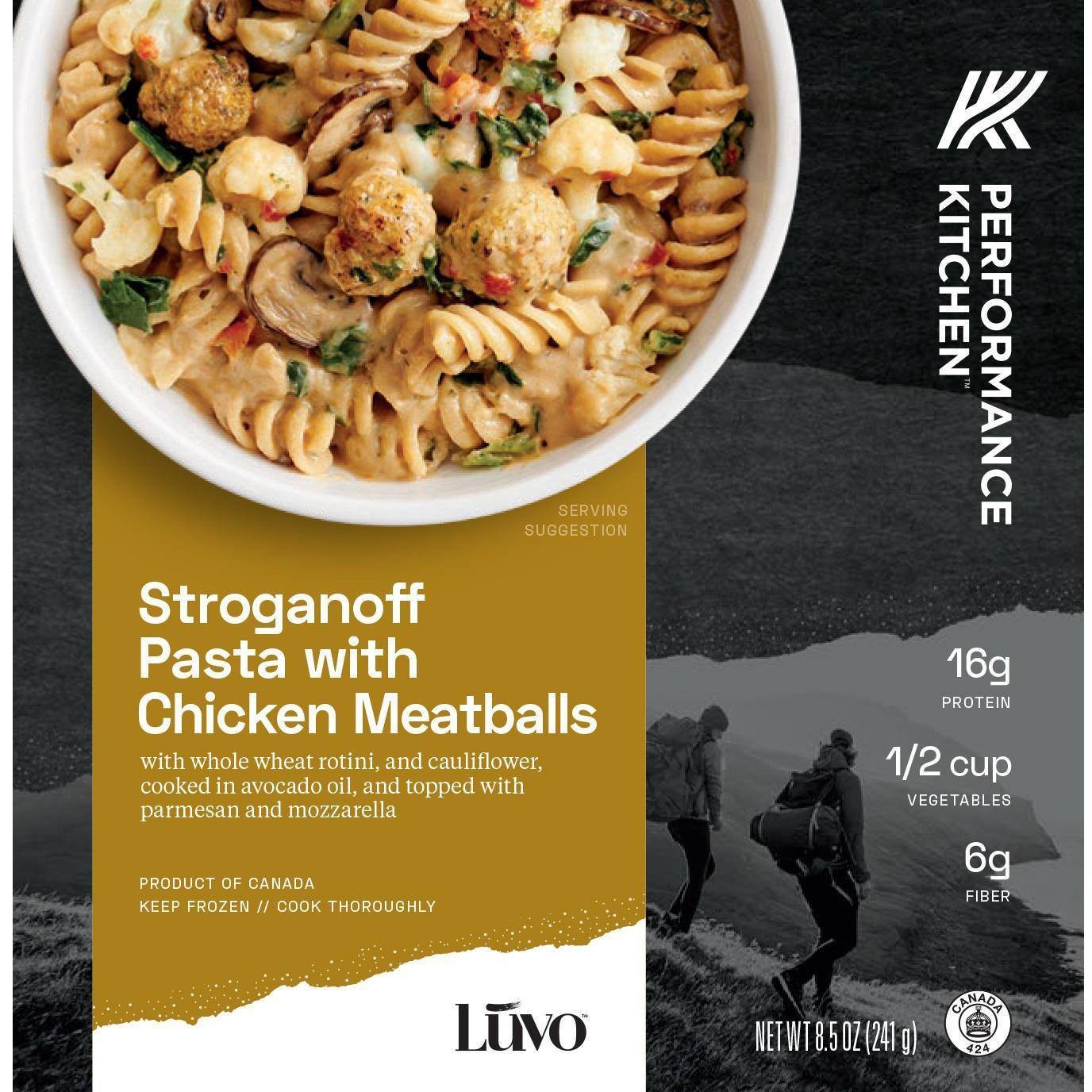 slide 1 of 1, Luvo Flipped Bowl Chicken Meatballs With Creamy Stroganoff Sauce, 8.5 oz