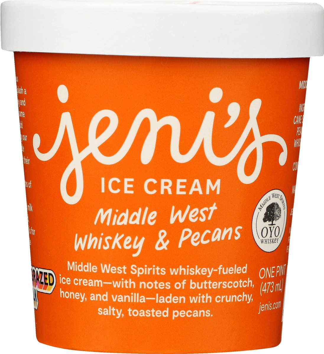 slide 1 of 10, Jeni's Middle West Whiskey & Pecan Ice Cream, 16 fl oz