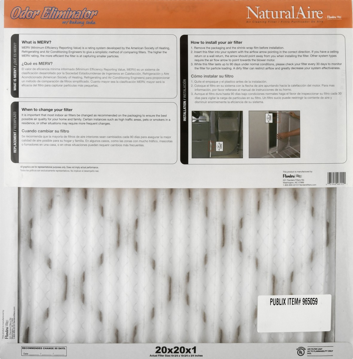 slide 8 of 11, NaturalAire Odor Eliminator with Baking Soda Air Cleaning Filter 2 ct, 2 ct