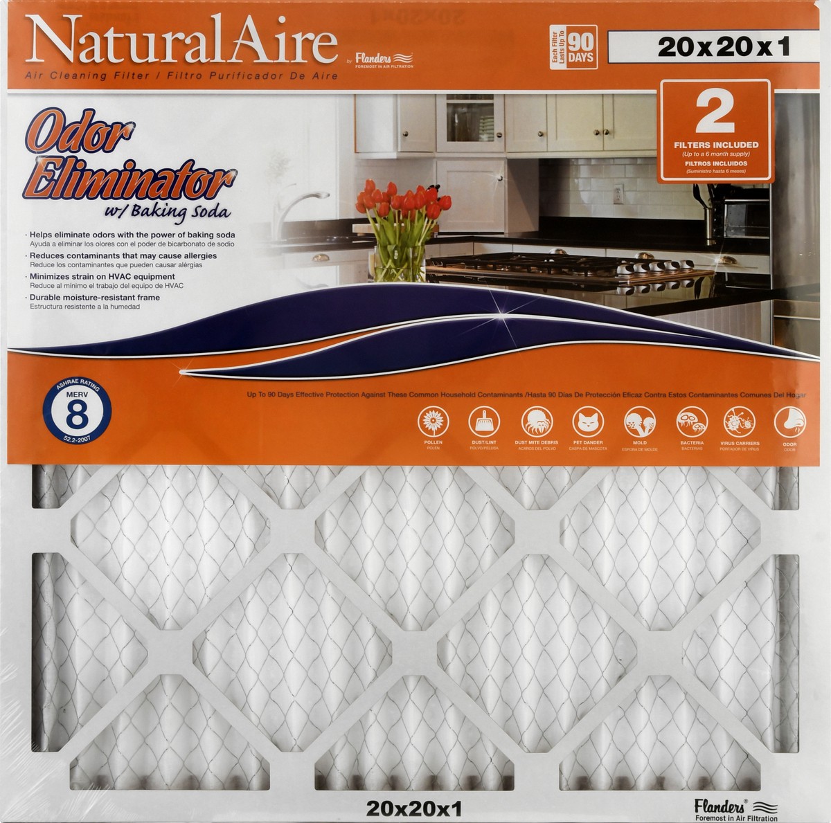 slide 4 of 11, NaturalAire Odor Eliminator with Baking Soda Air Cleaning Filter 2 ct, 2 ct
