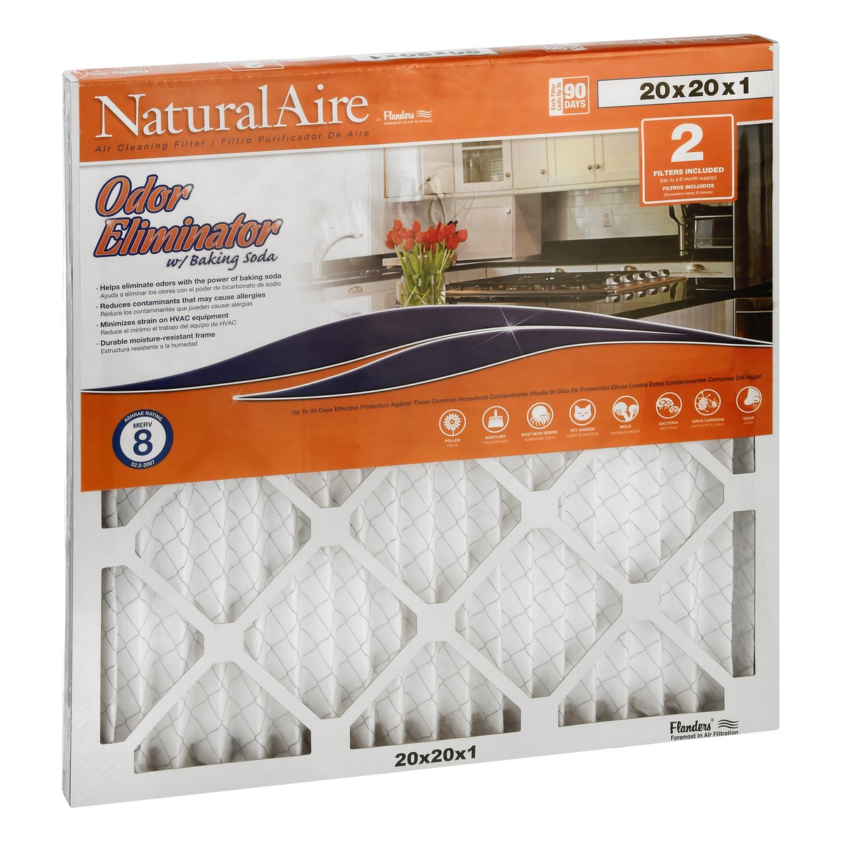slide 10 of 11, NaturalAire Odor Eliminator with Baking Soda Air Cleaning Filter 2 ct, 2 ct