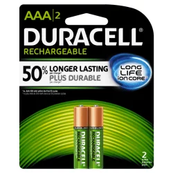 Duracell Rechargeable Battery AAA, 2 Pack