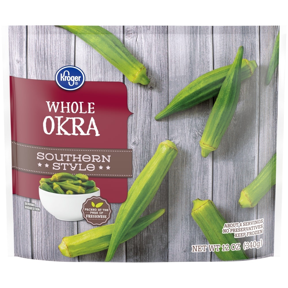 slide 1 of 1, Kroger Whole Okra, 12 oz