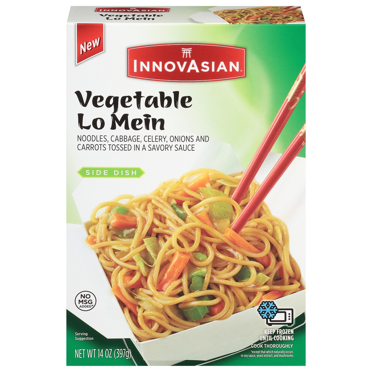 slide 1 of 9, InnovAsian Side Dish Vegetable Lo Mein 14 oz, 14 oz