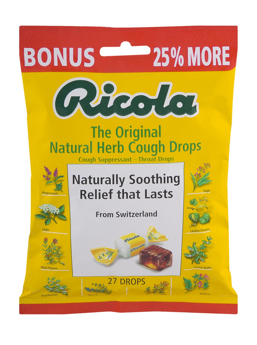 slide 1 of 1, Ricola Original Herb Cough Drop Bonus Size, 27 ct