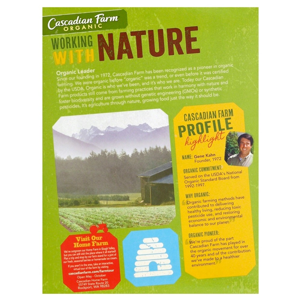 slide 2 of 4, Cascadian Farm Honey Oat Clusters, 13.5 oz