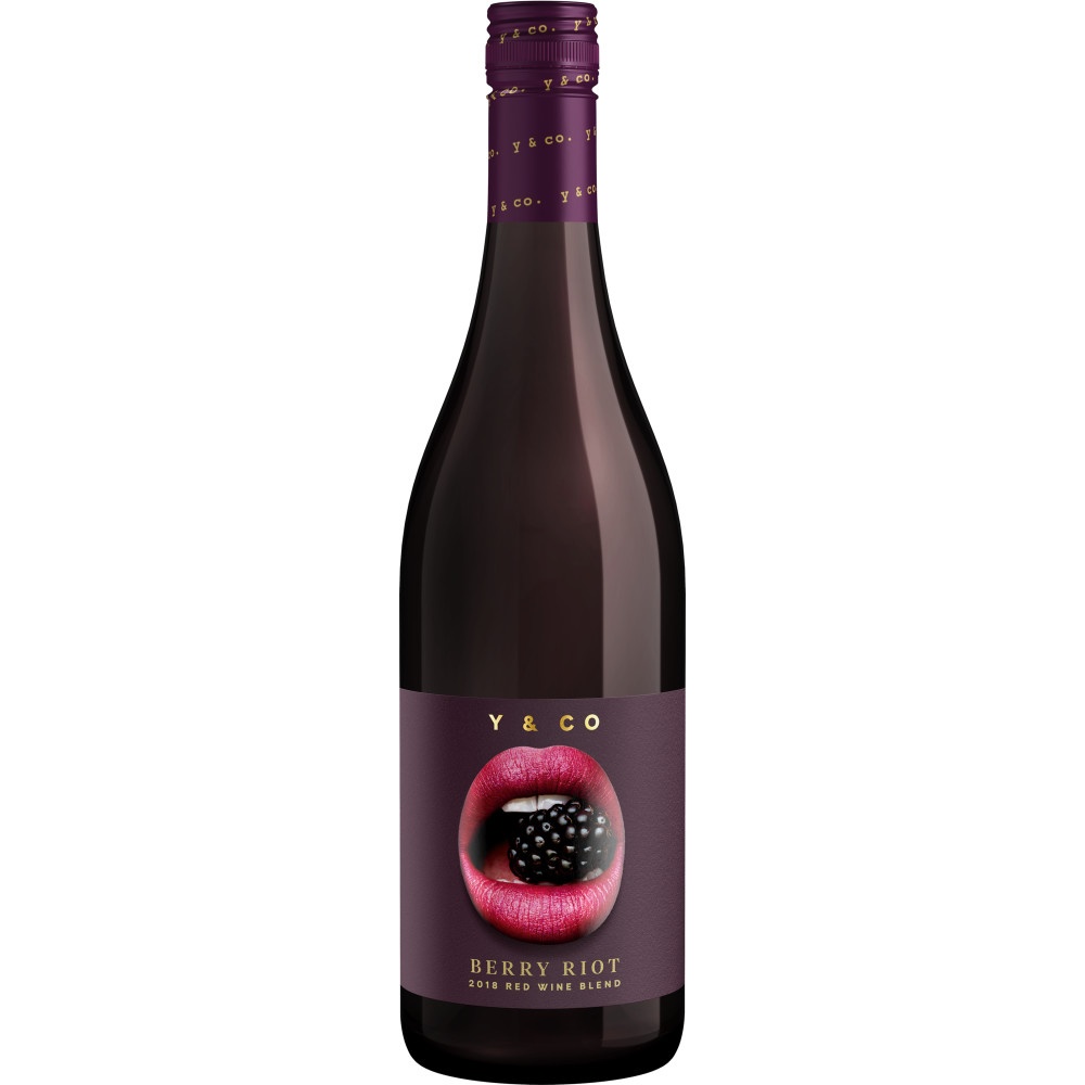 slide 1 of 7, Y & Co Berry Riot Red Blend Red Wine, 750 ml