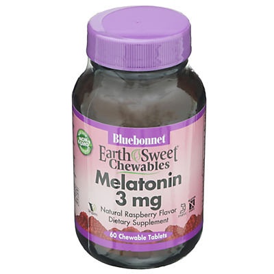 slide 1 of 1, Bluebonnet Nutrition EarthSweet Chewables Melatonin 3 Mg Tablets, 60 ct
