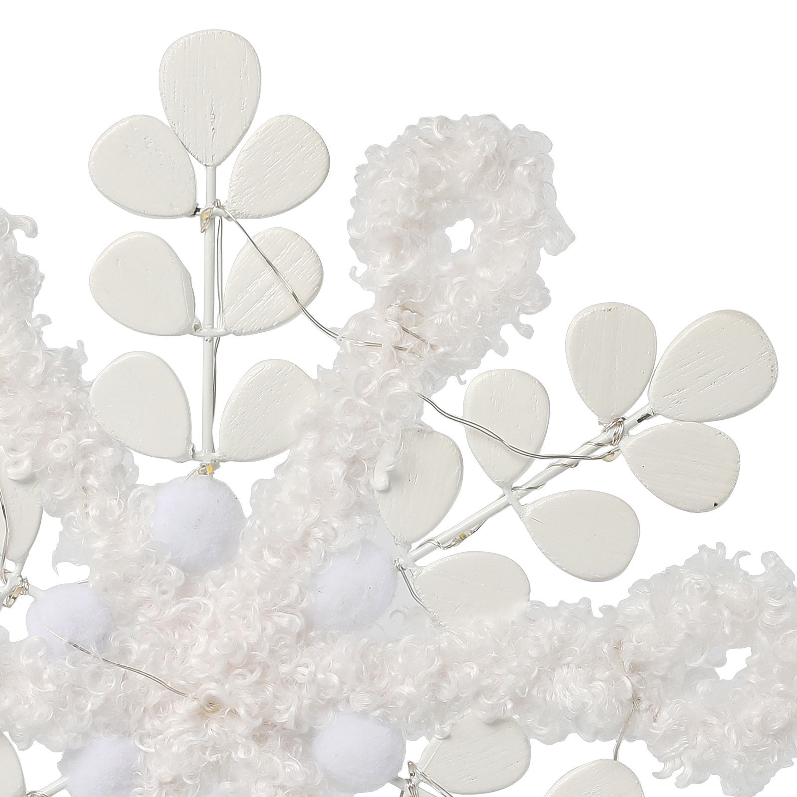 slide 3 of 4, 14" Wood & Fabric Snowflake Lighted Tree Topper By Ashland, 14 in