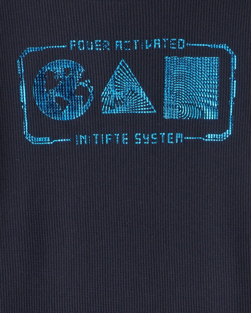 slide 3 of 3, Carter's Carters Boys Space Long-Sleeve Graphic Tee - Navy Navy 12, 1 ct