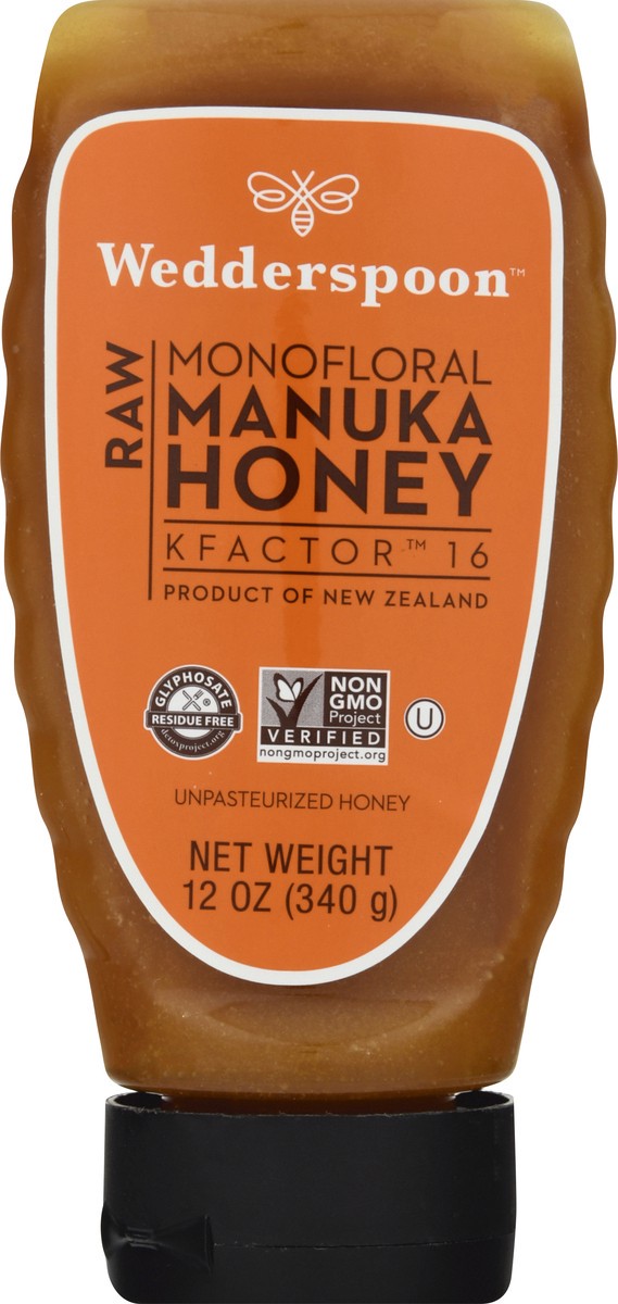 slide 8 of 9, Wedderspoon Raw Monofloral Manuka Honey 12 oz, 12 oz