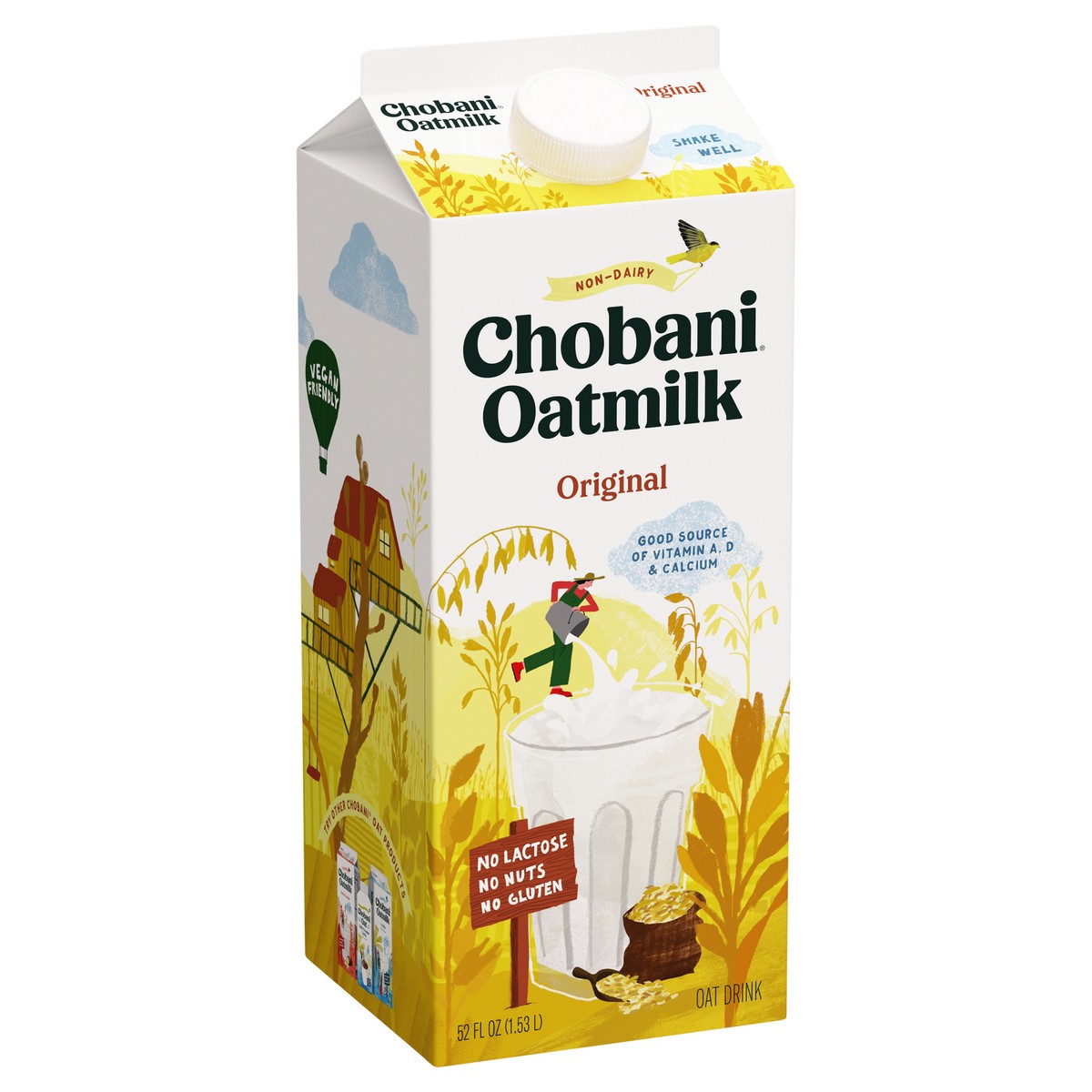 slide 2 of 9, Chobani Plain Plant-Based Oatmilk - 52 fl oz, 52 fl oz