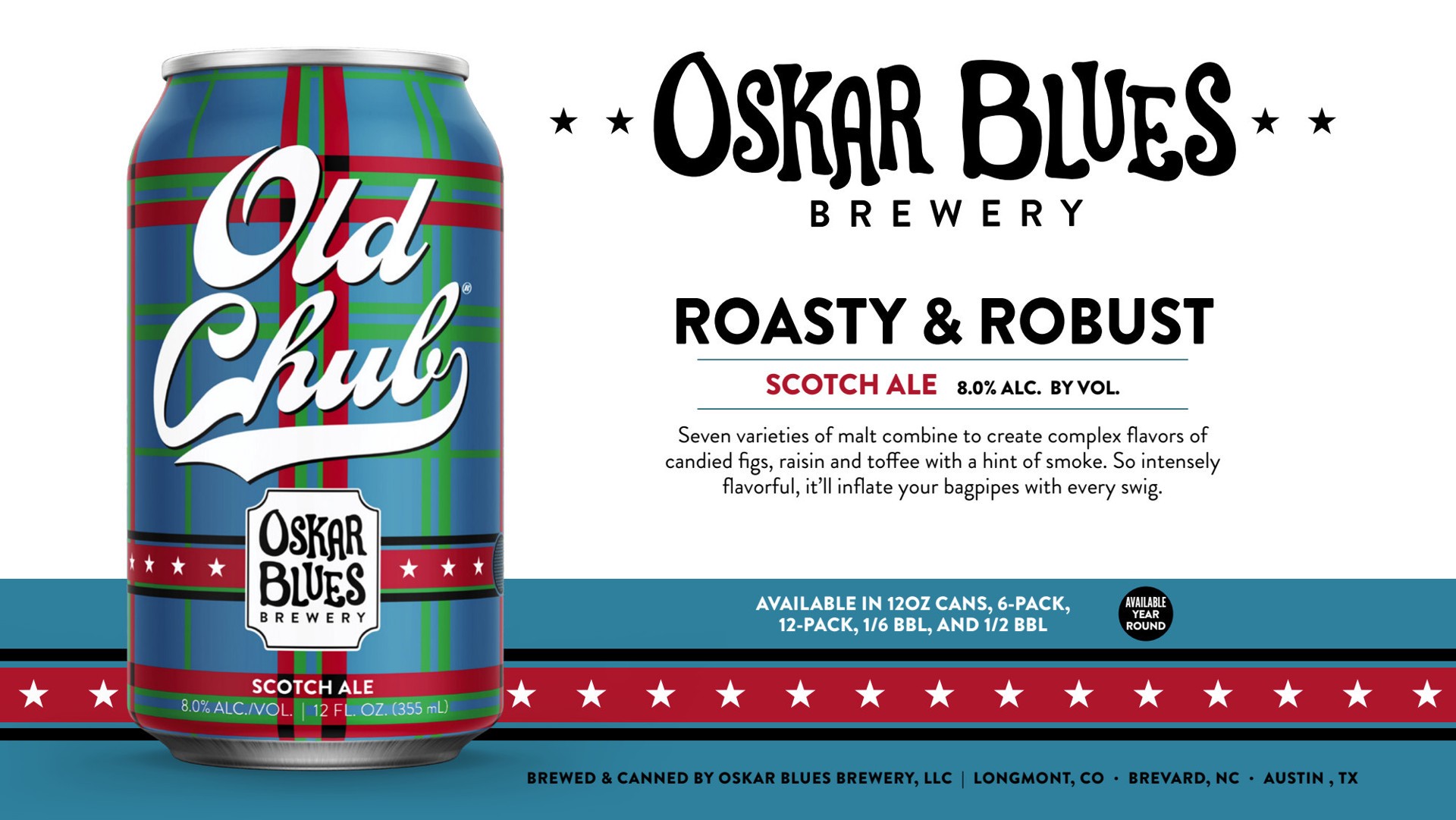 slide 8 of 10, Oskar Blues Old Chub Scotch Ale 6 Pack 12 oz can, 6 ct; 12 oz