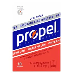 Propel Zero Sugar Electrolyte Water Beverage Mix Watermelon Naturally Flavored 0.08 Oz 10 Count