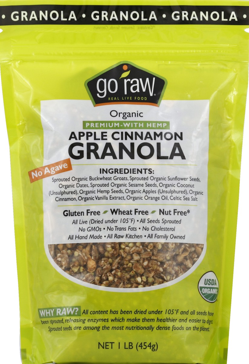 slide 2 of 2, Go Raw Organic Apple Cinnamon Granola, 16 oz