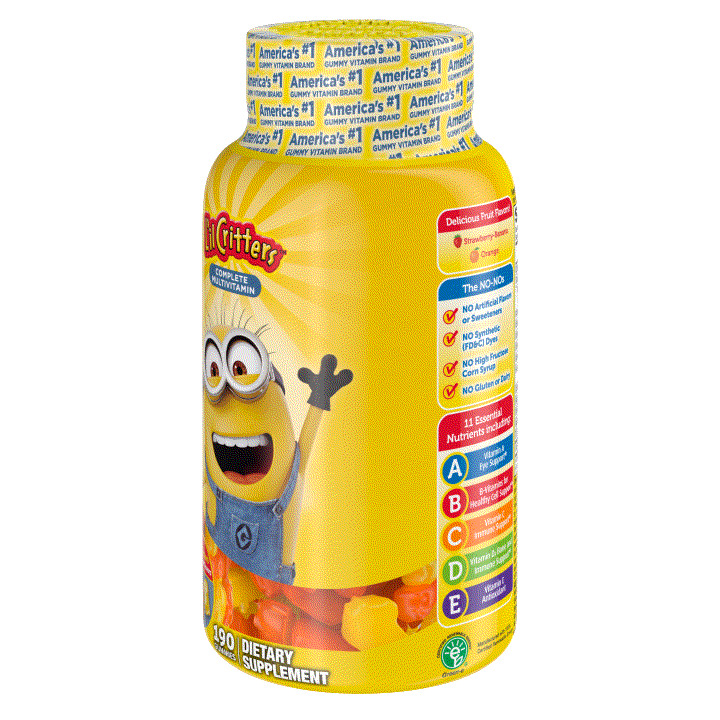 slide 4 of 4, L'il Critters Despicable Me Minion Multivitamin Gummies, 190ct, 190 ct