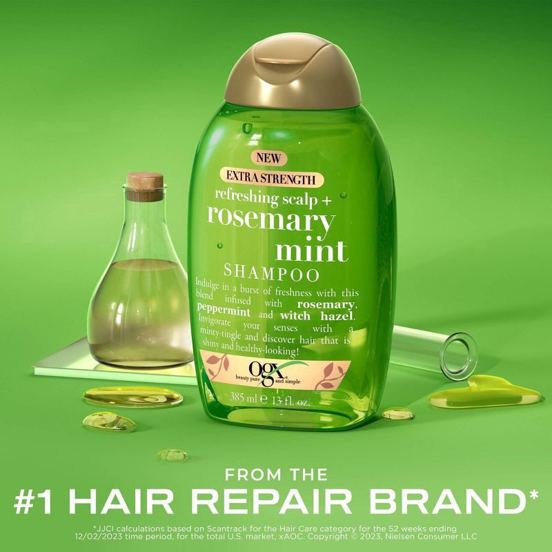 slide 5 of 5, OGX Rosemary Mint Extra Strength Hair Shampoo - 13 fl oz, 13 fl oz