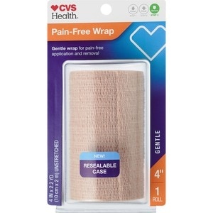 slide 1 of 1, CVS Health Pain-Free Gentle Wrap, 4'', Beige, 1 Ct, 1 ct