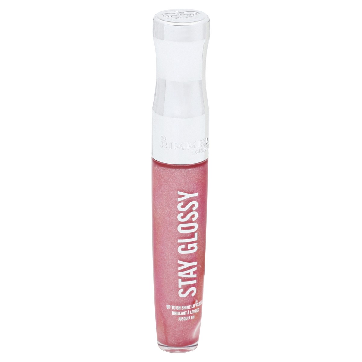 slide 2 of 9, COTY RIMMEL LONDON Rimmel Stay Glossy Lip Gloss - Non-Sticky and Lightweight Formula for Lip Color and Shine - 140 Flower Power, .18oz, 6 ml