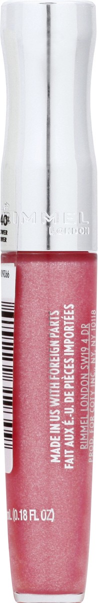 slide 4 of 9, COTY RIMMEL LONDON Rimmel Stay Glossy Lip Gloss - Non-Sticky and Lightweight Formula for Lip Color and Shine - 140 Flower Power, .18oz, 6 ml