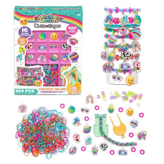 slide 1 of 4, Rainbow Loom Cutetique Fantastic Dreams Charm Bracelet Kit, 8 in x 1.5 in