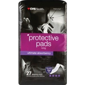slide 1 of 1, CVS Health Ultimate Absorbency Protective Pads Long, 27 ct