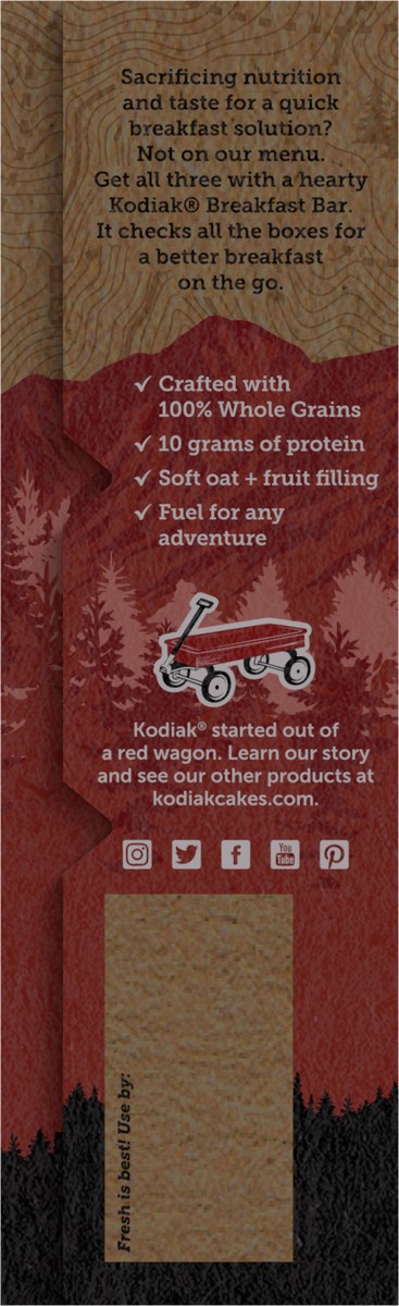 slide 12 of 12, Kodiak Cakes Breakfast Bar, Cinnamon Oat & Apple, 7.05 oz, 4 ct